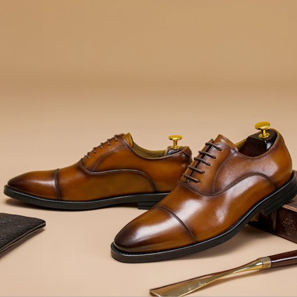 Autumn leather shoes for men - Picture 1 of 4